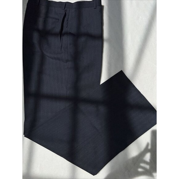 Bertucci Mens Blue Dress Pants Pleated Front w/ Button & Zipper Closure 34 - Picture 1 of 7